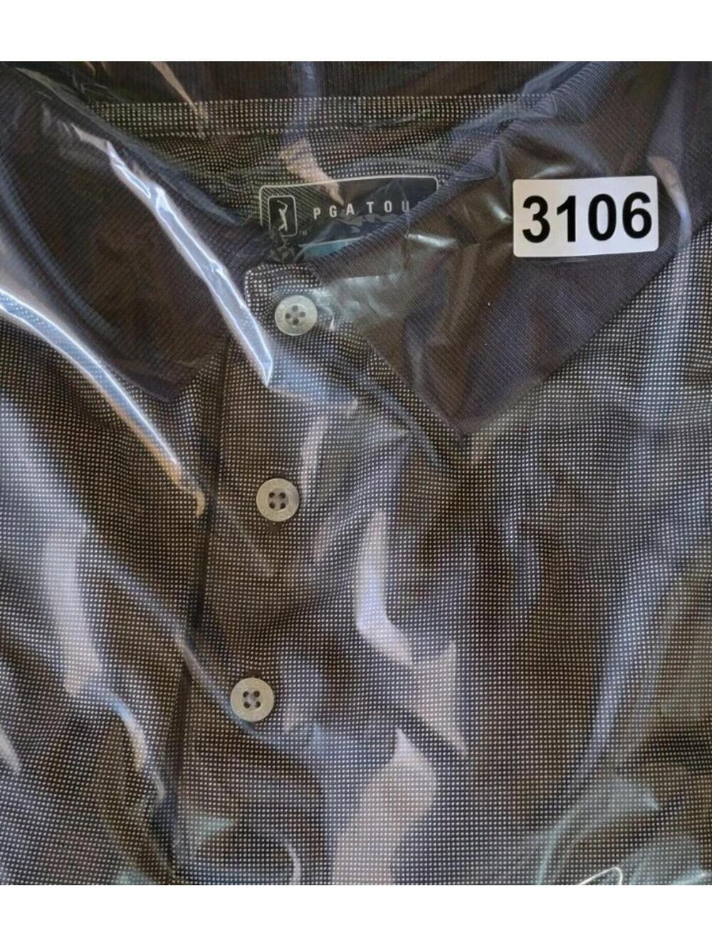 PGA Tour Men’s 2XL Performance Golf Polo Dark Gray Black - Picture 8 of 8